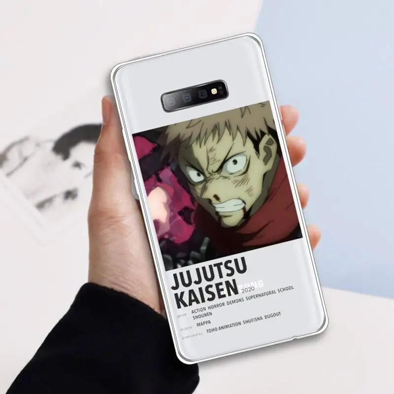 

Jujutsu Kaisen Gojo anime Phone Case Transparent For Samsung Galaxy A71 A21s S8 S9 S10 plus note 20 ultra