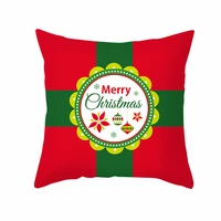 christmas decorative home cushion cover for sofa pillowcase case seat car pillowcase cartoon elk santa pillow covers 45x45cm