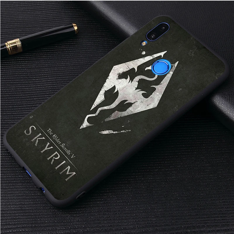 Чехол для телефона с логотипом skyrim черный силиконовый чехол honor 30 20 Pro 8 8X 9 10 Lite Mate |