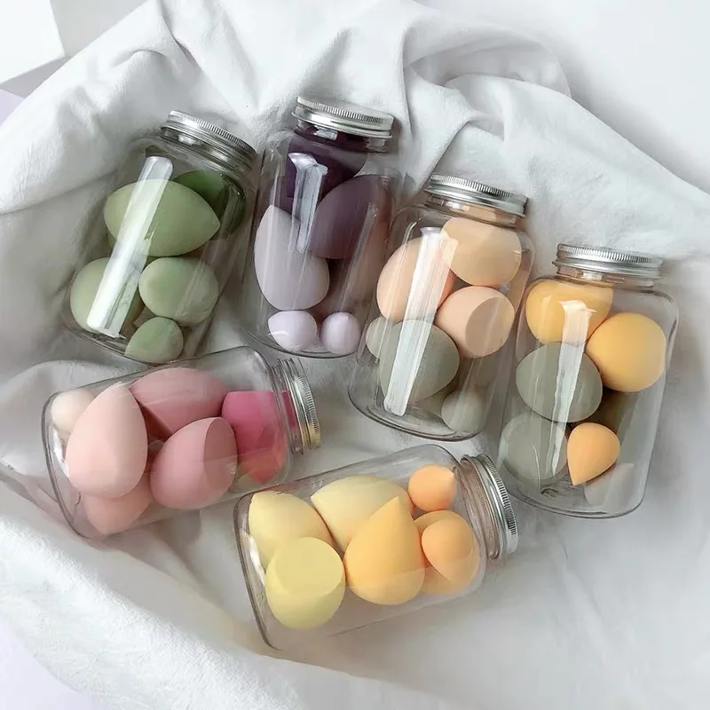 

7 PCS Makeup Sponges Beauty Egg Makeup Puff Wet Dry Dual Use Makeup Tool Set Cosmetic Puff For Foundation Concealer