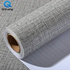 Льняные однотонные текстурированные виниловые наклейки, самоклеящиеся обои из ПВХ для гостиной, фона для телевизора, для ремонта стен