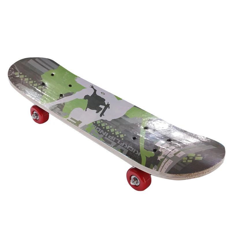 

Kids Skateboard Maple Longboard Four Wheel Skate Board Scooter Pulley Wheel Double Snubby Skateboard Double Roller Board Child