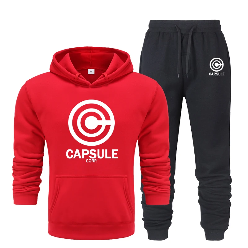 

2020 new sports brand men's suit anime dragonball hoodie casual sportswear autumn and winter warm plus velvet men's clothing