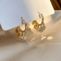 2020 trendy high class french women earring simple korean round hoop earrings for women ear ring wedding accessories for jewelry