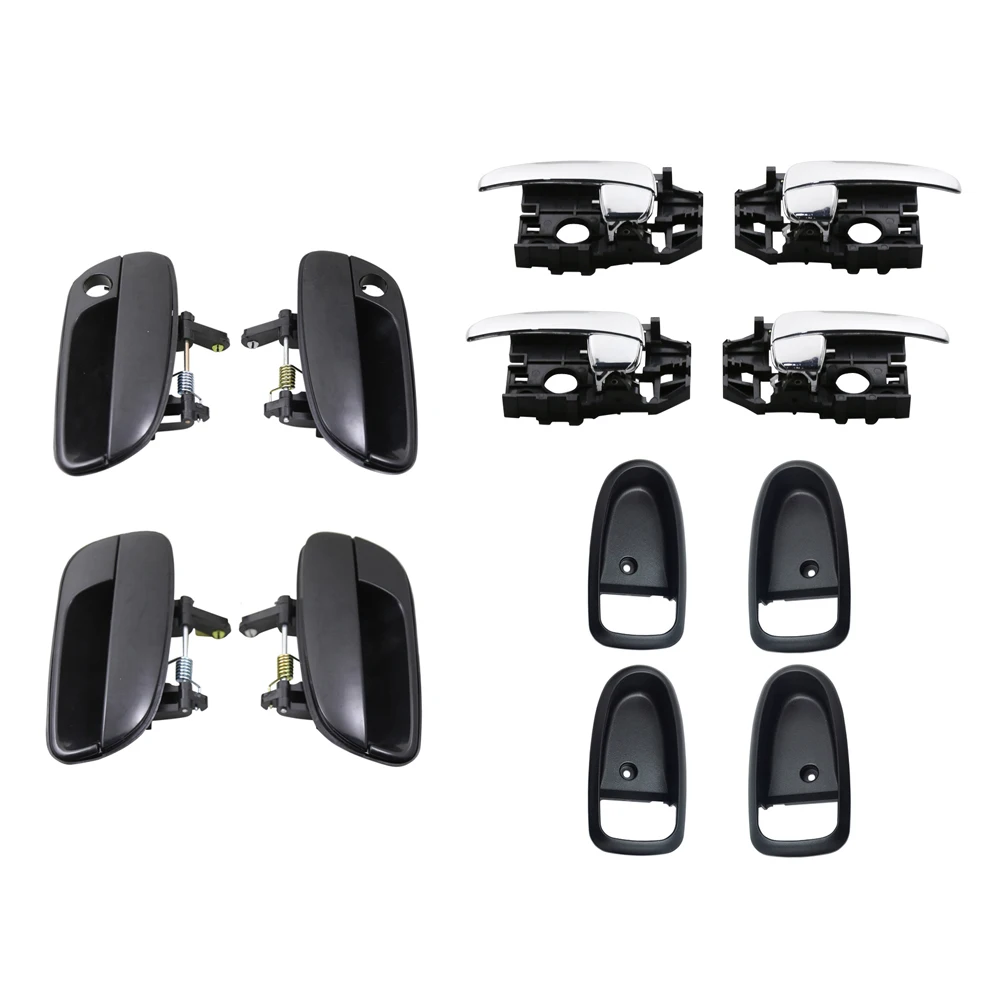 12 шт. в комплекте черная наружная хромированная внутренняя дверная ручка для HYUNDAI