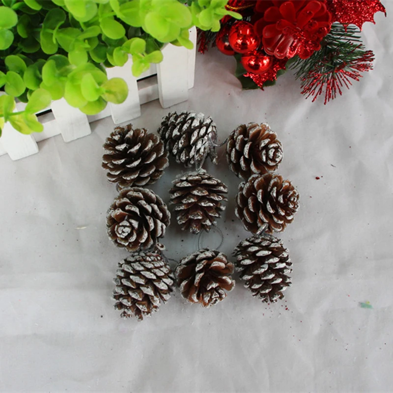 9 шт./компл. украшение для рождественской елки подвесные шарики сосновые орехи