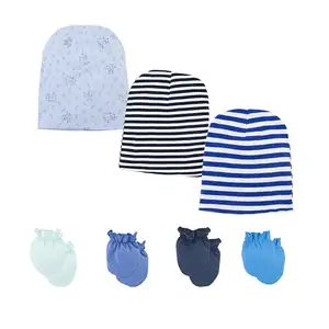 3 шт.Лот, шапки из 100% хлопка для новорожденных