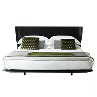 minimalist leather bed modern minimalist 1 8 m double bed nordic bedroom furniture atmosphere luxury soft bed