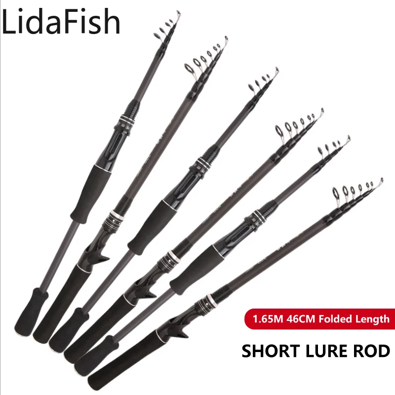 

Lidafish 2021 New 1.6m 1.8m 2.1m 2.4m 2.7m 3.0m Carbon Telescopic Fishing Rod Portable Travel Casting Spinning Rod Tackle