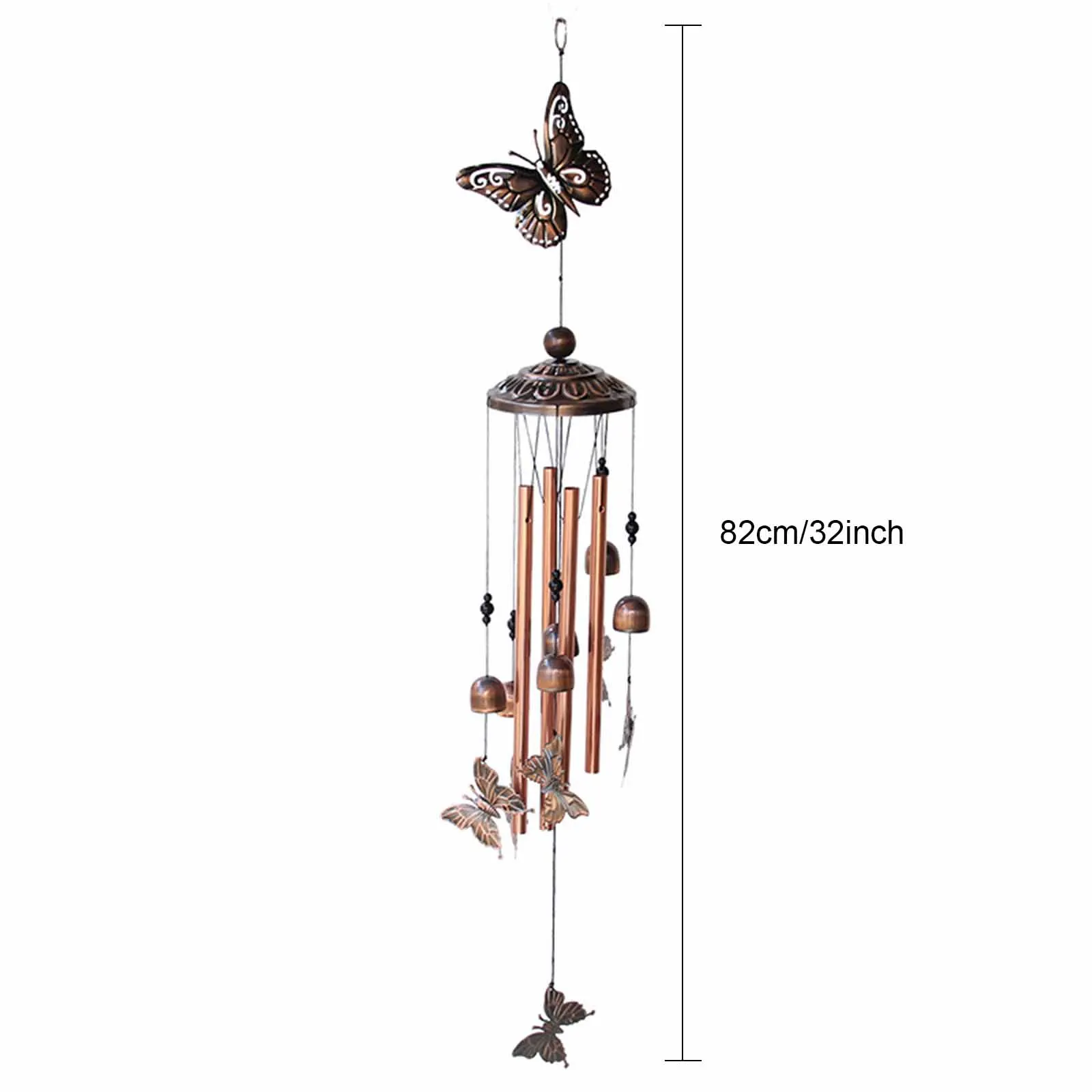 

Animal Wind Chime Outdoor Waterproof, Iron Art Wind Bell Tubes Hanging Pendant Ornament For Home Patio Porch Garden Decoration