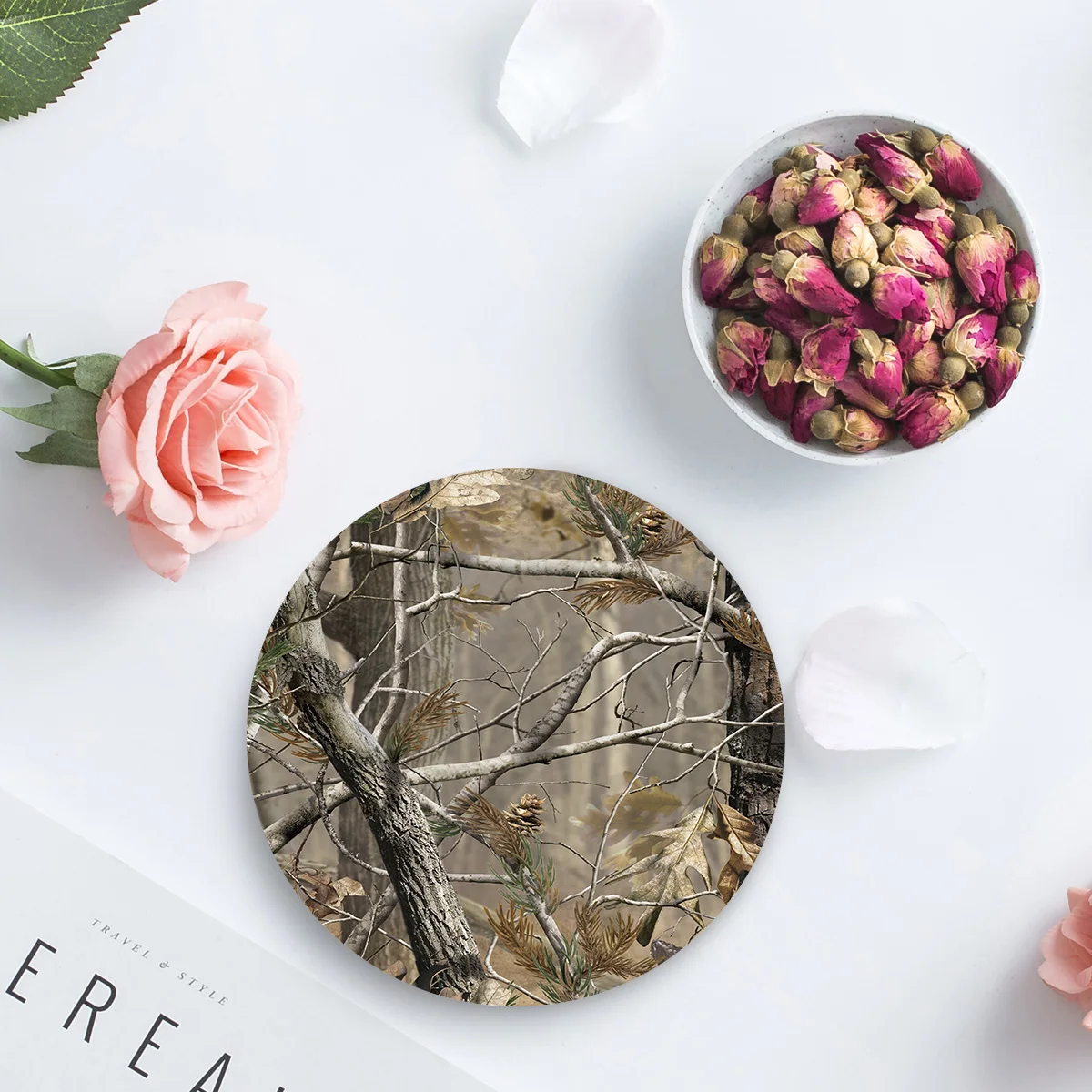 Креативный подстаканник осенний лес ветви напиток кофейная чашка коврик чайный