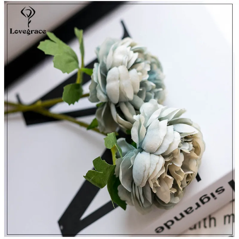 Lovegrace DIY аксессуары для букета искусственный цветок одна ветка шелк Роза