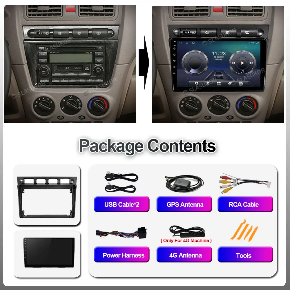 9 inch Android 10 Car Video For Kia Morning Picanto 2004 2005 2006 2007 Autoradio DSP 4G 8 Core GPS Navigation Stereo No 2din | Автомобили