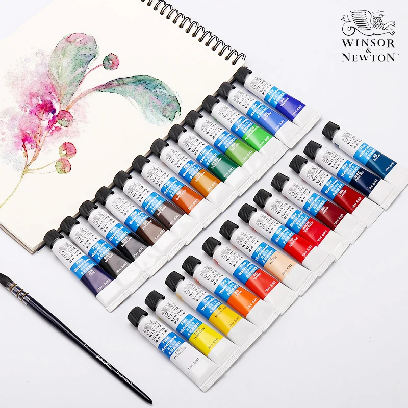 Winsor& Newton 12/18/24 Цвет набор акварельных красок профессиональная водная Цвет Краски для рисования для учащихся Краски ingfor арт Краски расходные материалы