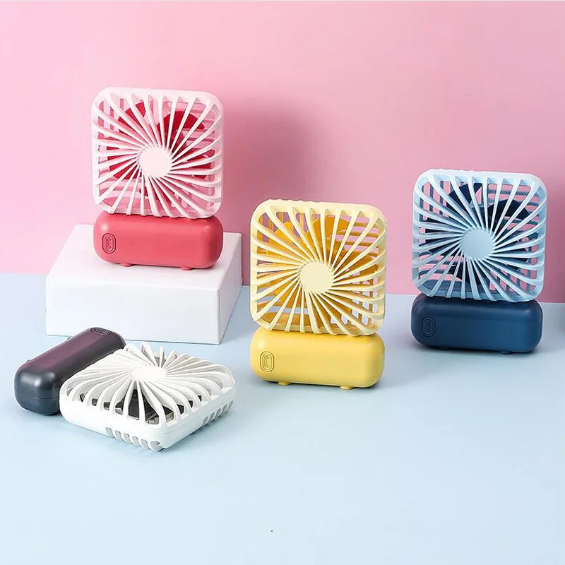 

Desktop Handheld Fan Portable USB Charging Small Fan Adjustable Foldable Cute Fan for Home Office Desktop Outdoor Blue