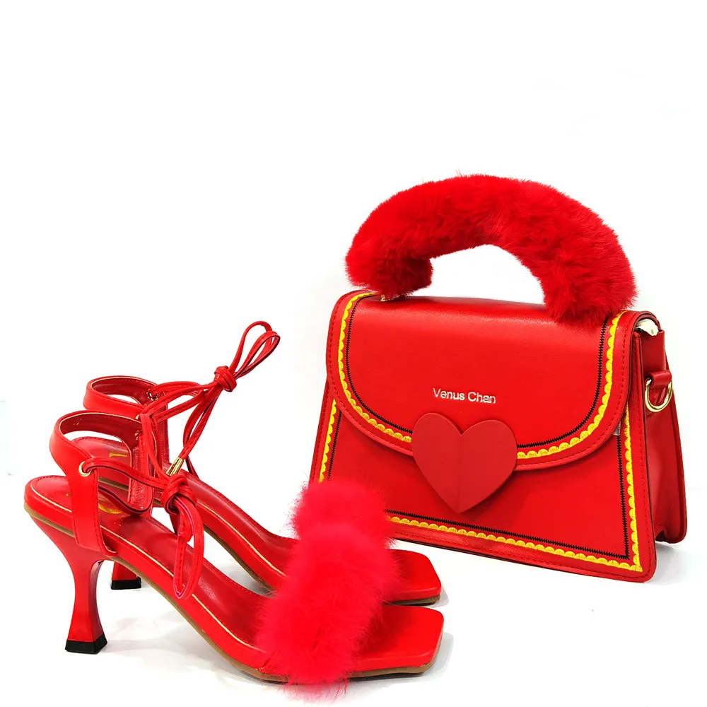 

Женские туфли с острым носком и сумочкой, красные сандалии на ремешке с блестящими кристаллами для свадьбы, Новое поступление 2021