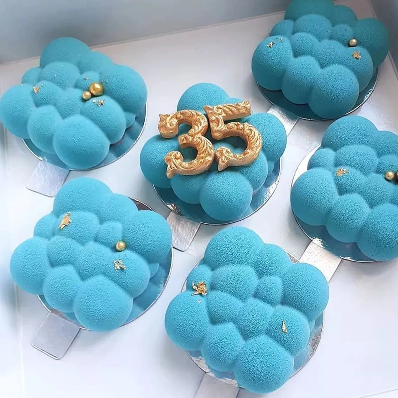 

8 Cavity Diamond Love Silicone Cake Mould 3D Heart Shape Fondant Mousse Chocolate Baking Mold Modelling Decor