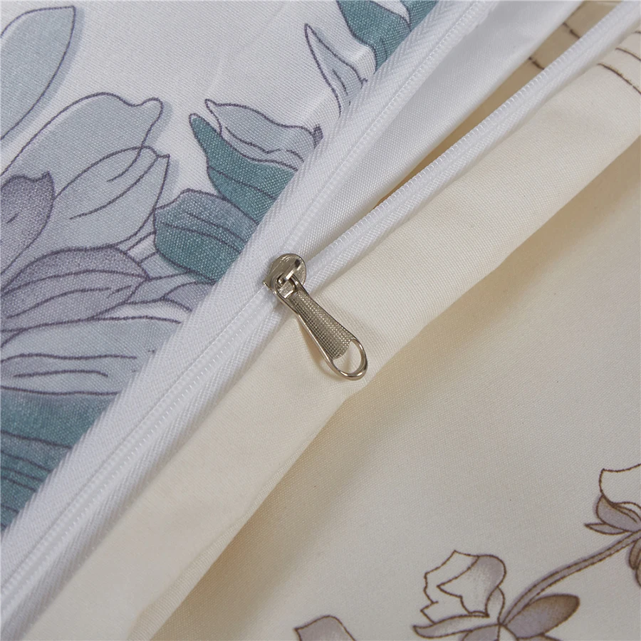 

White Printed Bedding Set Duvet Cover Pillowcases Bedroom Soft King Queen Double Bed Home textiles