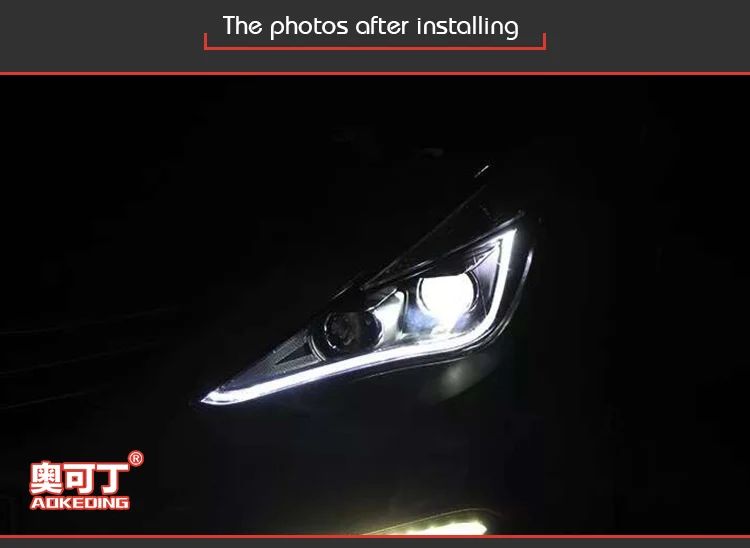 Головной фонарь для автомобиля hyundai Sonata 2011- Sonata8 головной светильник s противотуманный светильник дневной ходовой светильник DRL H7 светодиодный Биксеноновая лампа автомобильные аксессуары