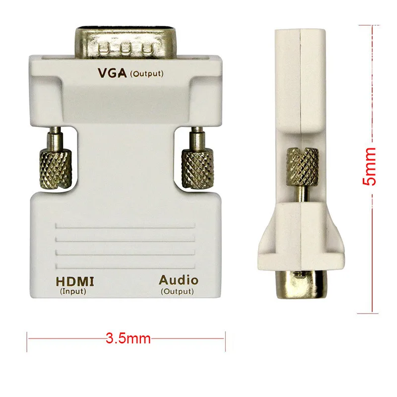 Преобразователь HD 1080P HDMI VGA с аудиоадаптером поддержка Сигнальный выход для
