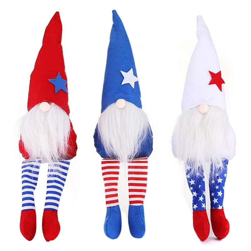

Патриотические плюшевые гномы 4 июля, для украшения Дня независимости, домашние кухонные домашние украшения