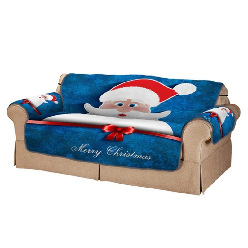 

Cartoon Santa Claus Sofa Cover Pattern Sofa Cushion Easy To Clean Anti-skid Sofa Fit Design 3 Styles To Choose