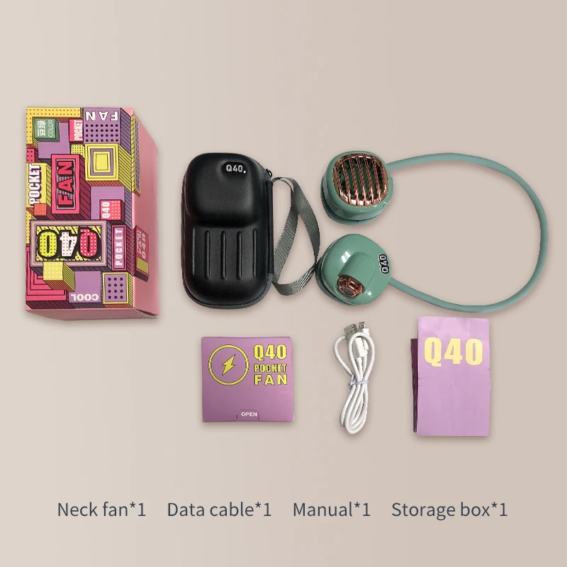 

2021 New Hanging Neck Fan Neck Fan 360 Degree Adjustable Large Battery Hanging Neck Fan