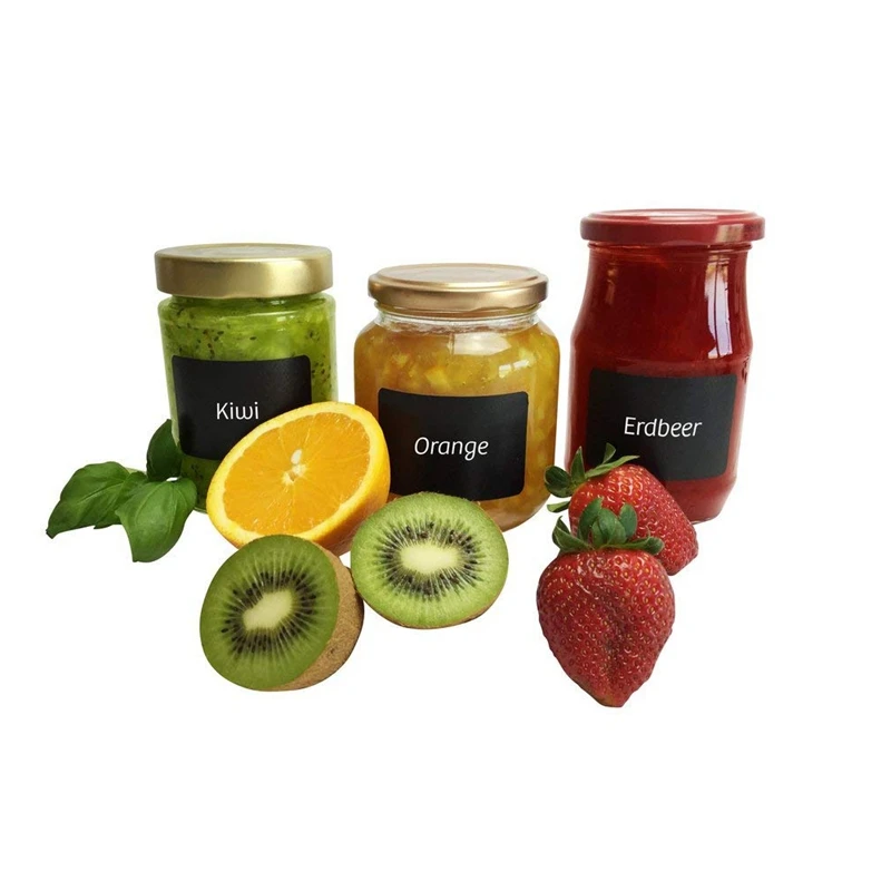 

240Pcs Waterproof Blackboard Kitchen Spice Label Stickers Home Jam Jar Bottle Tags with Marker Pen