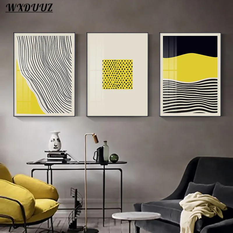 Скандинавский современный простой абстрактный цвет художественный Декор
