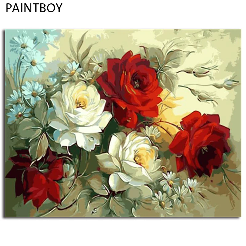 PAINTBOY картина в рамке DIY маслом по номерам на холсте цифровая настенная живопись и
