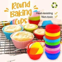10pcs round silica gel cake baking model cuprandom colorfood grade silica gel cake pastry baking kitchen diy baking tools