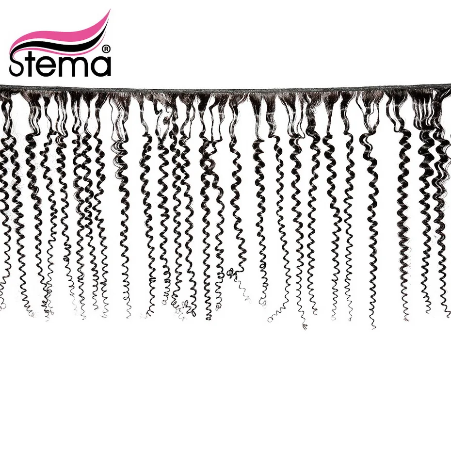 Stema монгольская причудливая завивка человеческие волосы пучки с закрытием 3 шт