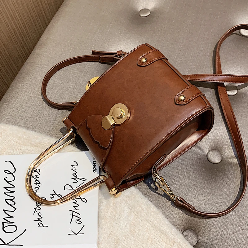 Винтажная модная маленькая сумка-тоут новинка 2019 женская дизайнерская сумка из