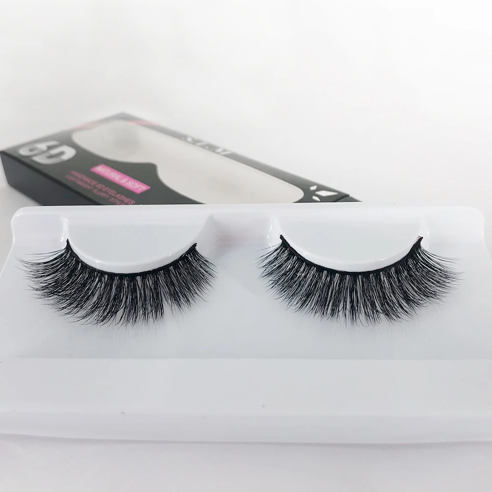 6D натуральные толстые ресницы для глаз ручной работы подвязка макияжа