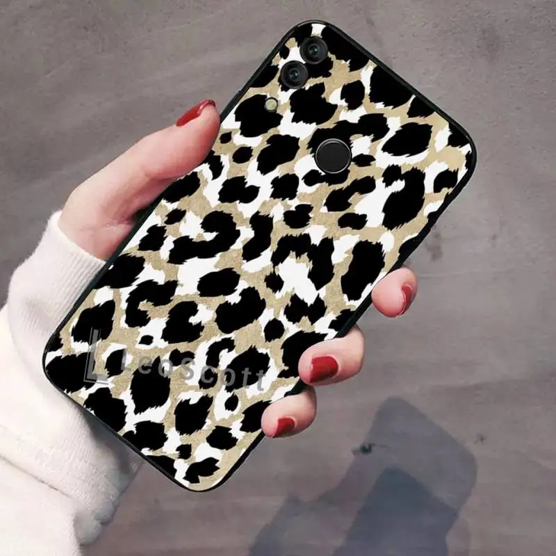 

Sexy leopard bling aesthetics Phone Case For Huawei Mate 10 20 Lite Pro Nova 5t Honor 8a 8x 9x 20 10 10i