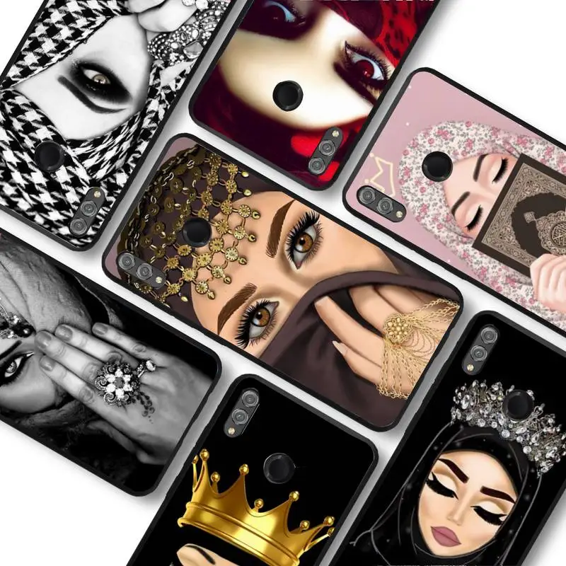 

Woman Crown Hijab Face Muslim Islamic Gril Eyes Phone Case For Huawei honor10Lite 10i 20 8x 10 Honor9lite 9xpro Coque