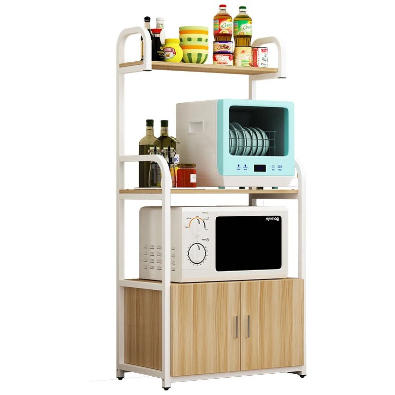 Скандинавская кухонная полка с узкими ячейками для микроволновой печи духовки