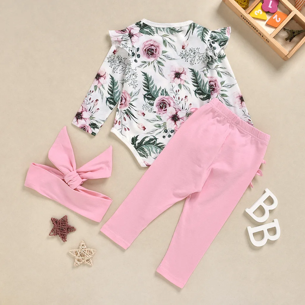 2020 одежда для маленьких девочек Одежда новорожденных с длинными рукавами и