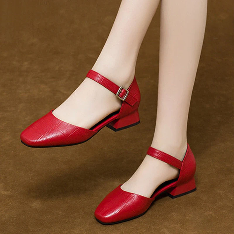 Cresfimix zapatos dama/женские модные красные туфли из искусственной кожи на высоком