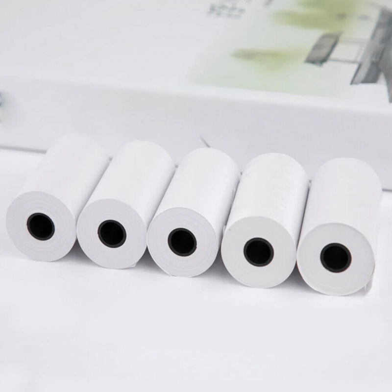 

10 Rolls White Kid Camera Wood Pulp Thermal Paper Instant Print Replacement Part