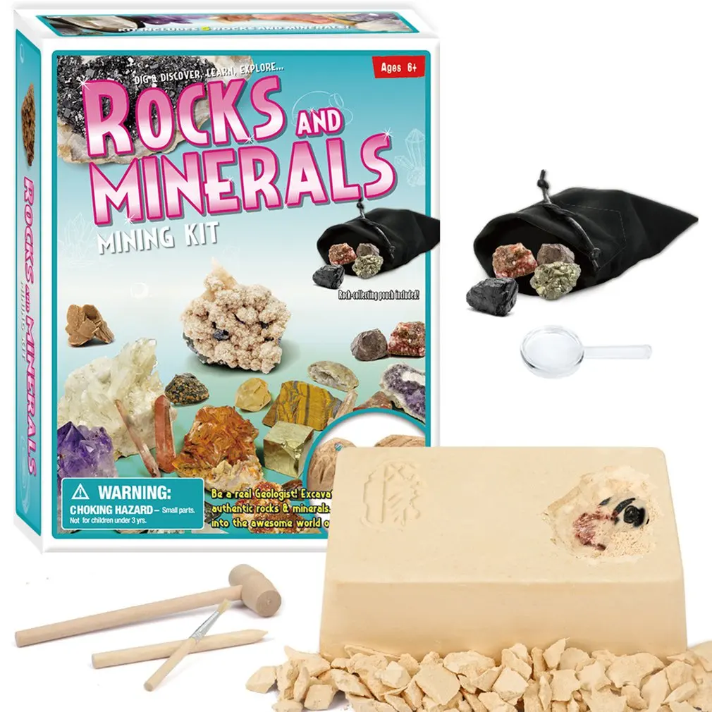 

Mining Toys Mining Crystal Pirate Treasure Gems Archaeology Dig-out Mineral Mine Toy For Boys Girl Technology Education Toy Gift