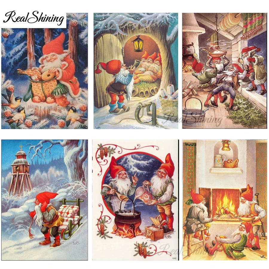 

Christmas Eve Santa carnival DIY diamond painting cross stitch diamond mosaic diamond embroidery full square round drill F440