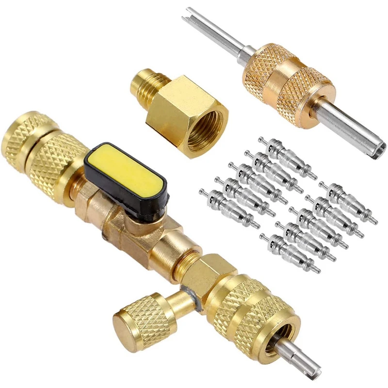 R410A R22 инструмент для удаления сердечника клапана с двойным размером SAE 1/4 & 5/16 порт