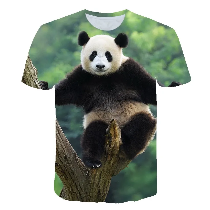 

Oversized T-Shirt Summer Baby Clothes Cute Animal Print Children's Short-Sleeved Funny Harajuku Girl Clothes O-Neck 4T-14T