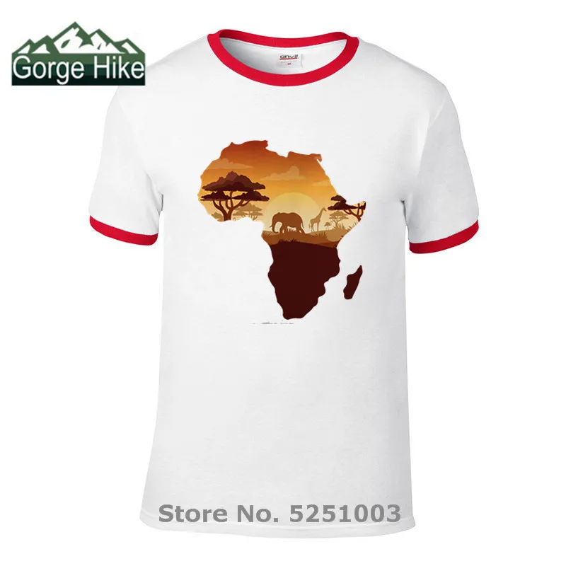 Футболка мужская с принтом африканского леса новая рубашка картой наследия в