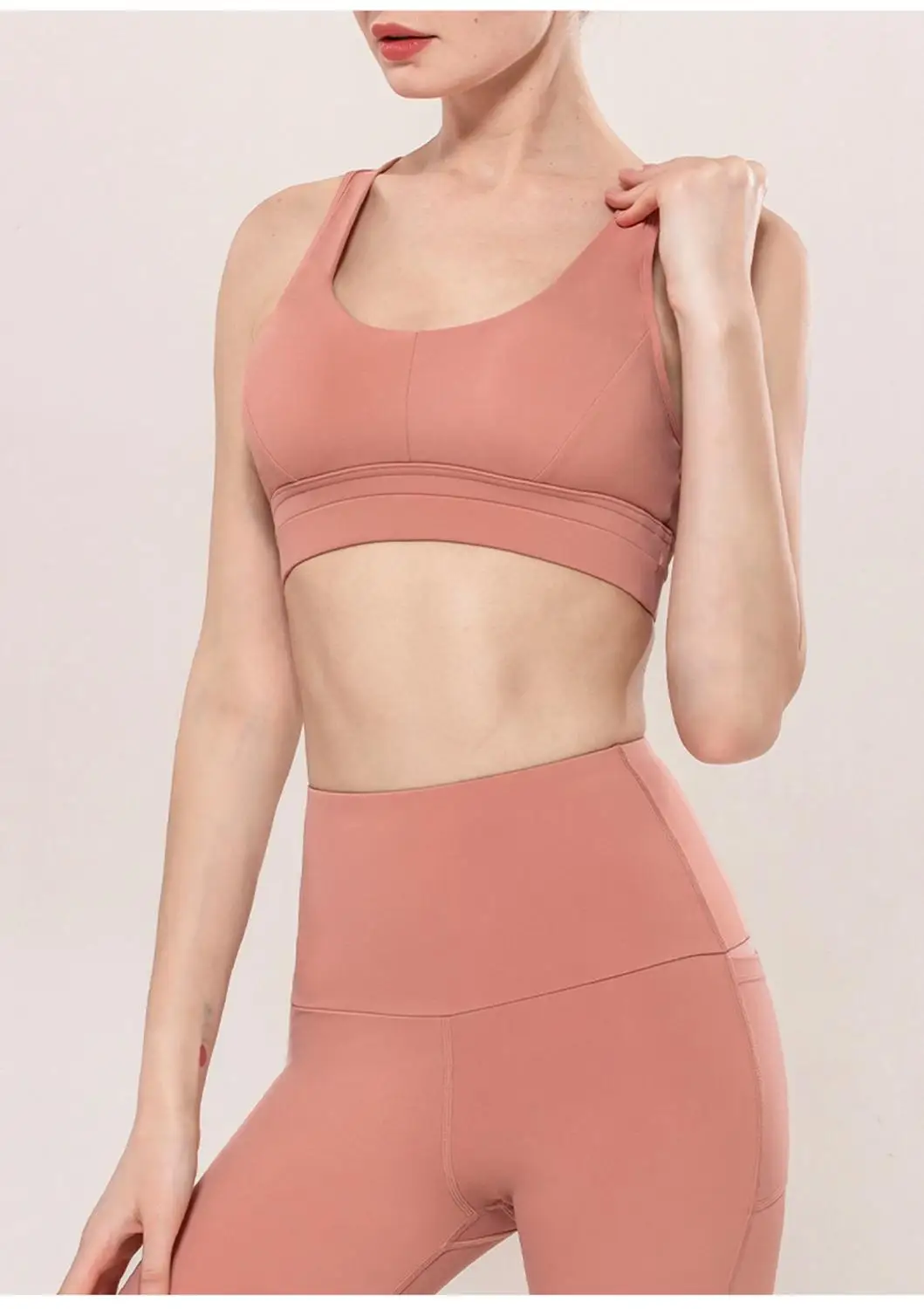 

Sports Bra Breathable Quick Dry Workout Top Running Shockproof Sexy Cross Back Yoga Top High Fitness Elastic Female Sports-Bras