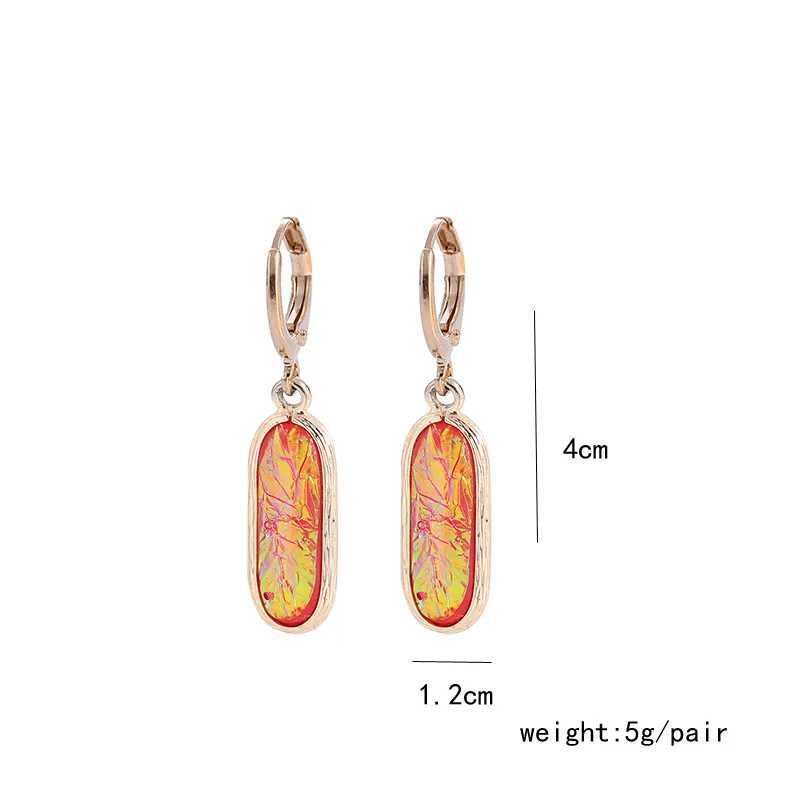 

HANGZHI 2021 NEW Semi-precious stone earrings, metal earrings, female personality fashion all-match earring