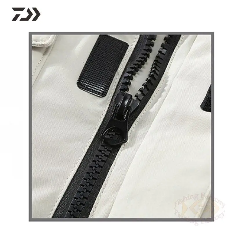 

Daiwa Fishing Jackets Autumn Winter Fishing Clothing Removable Windproof Warm Zipper Fishing Wear Casual Hooded Fishing Clothes