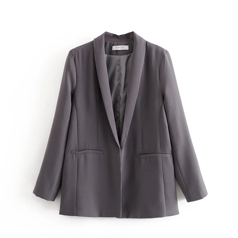 Повседневный свободный женский блейзер весна лето 2020 модная куртка средней