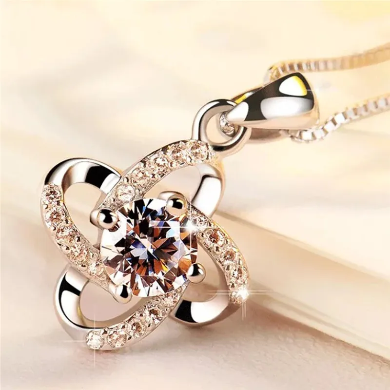 2019 модное ювелирное изделие очаровательное посеребренное ожерелье с подвеской